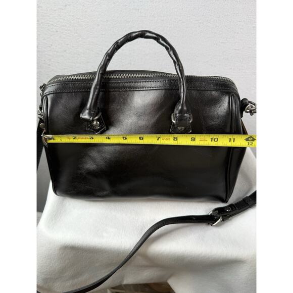 Patricia Nash Skye Satchel Leather Purse Crossbody Handbag Black Large - Picture 11 of 12
